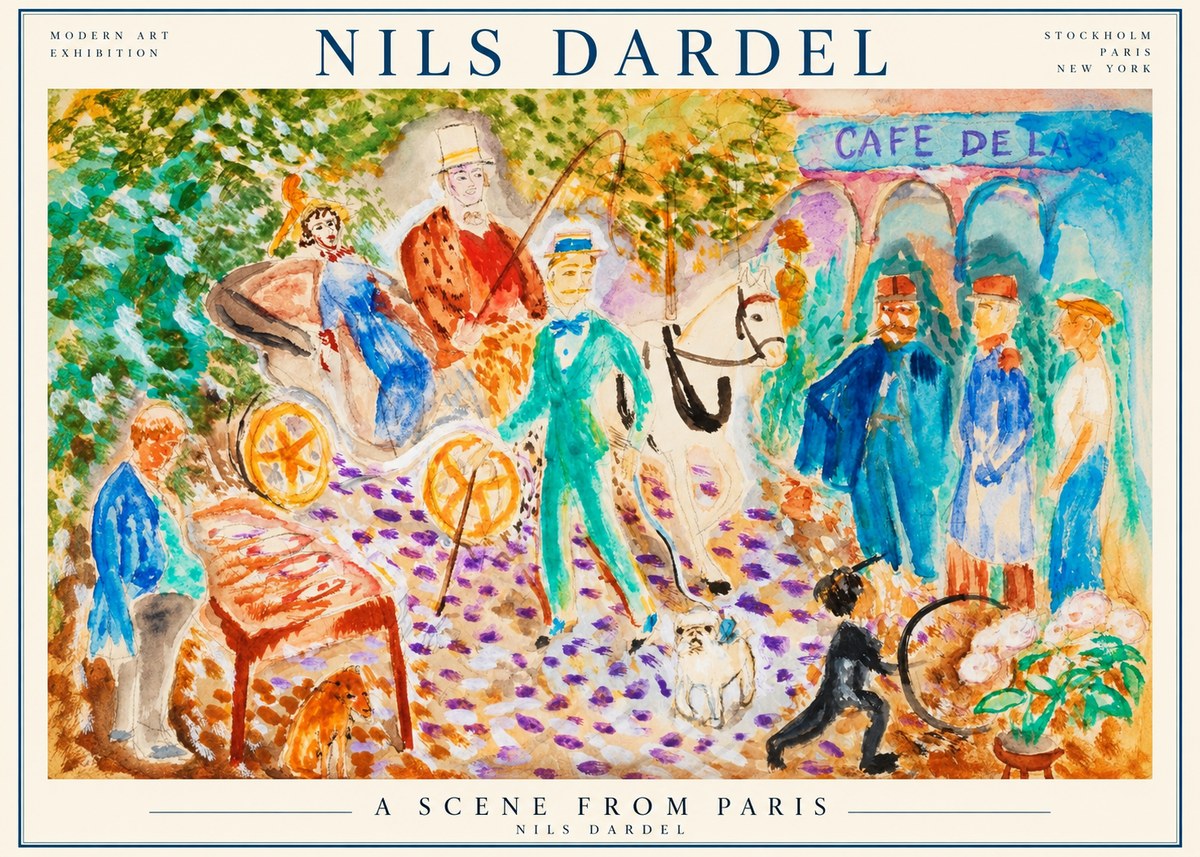 Nils Dardel A Scene from Paris No1 - Affiche