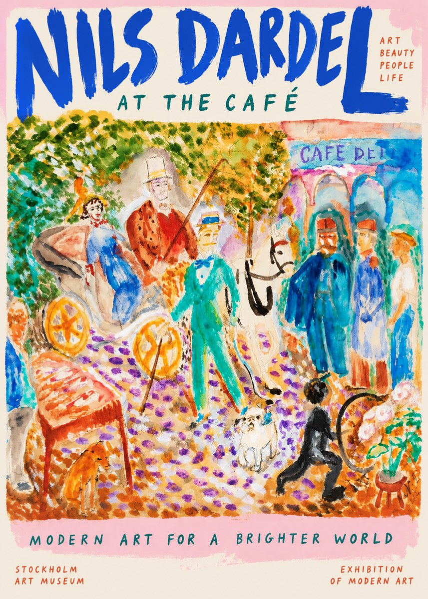 Nils Dardel A Scene from Paris No6 - Affiche