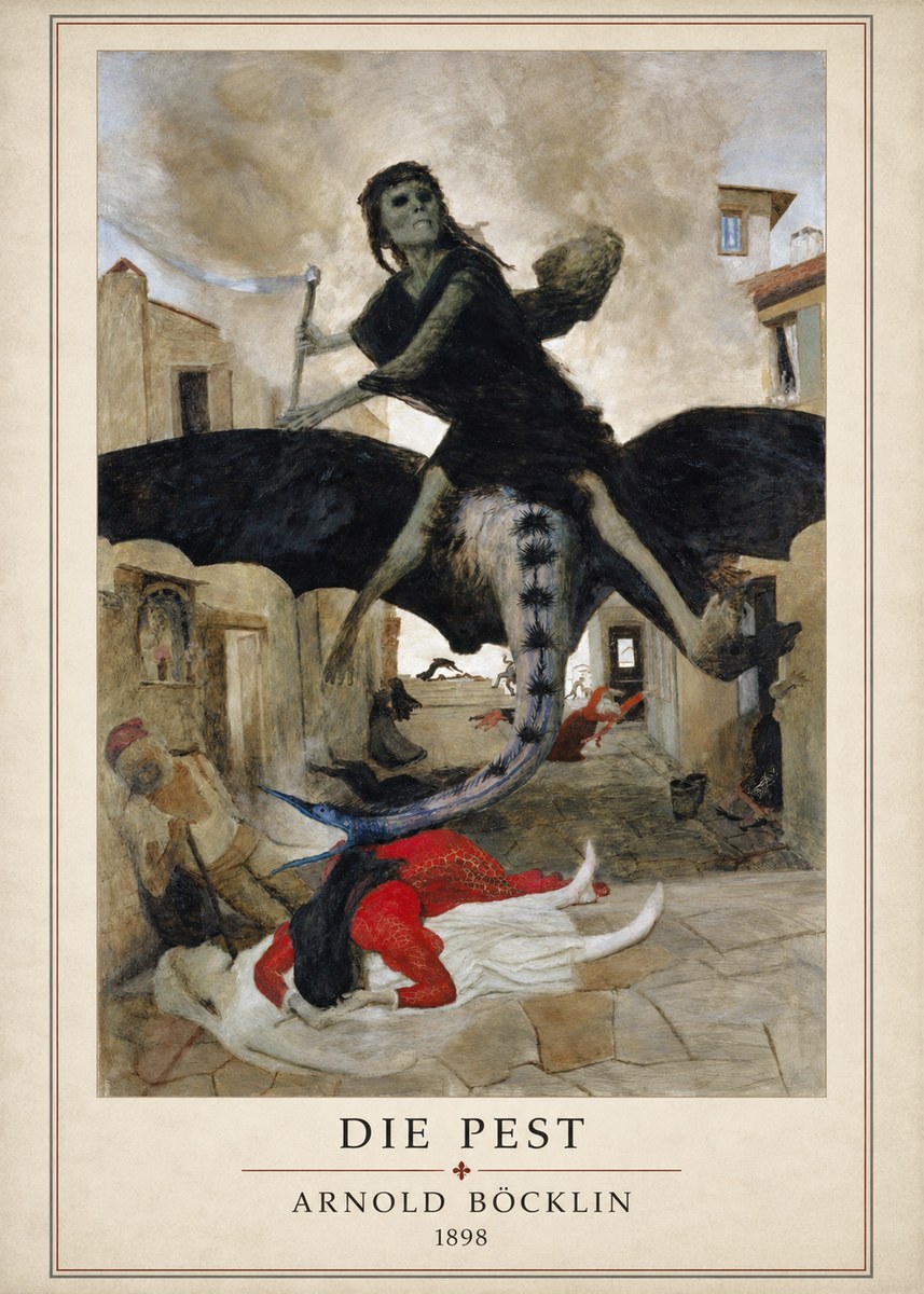Arnold Böcklin Die Pest I No1 - Affiche
