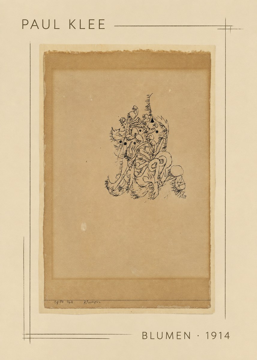Paul Klee Blumen I No2 - Affiche