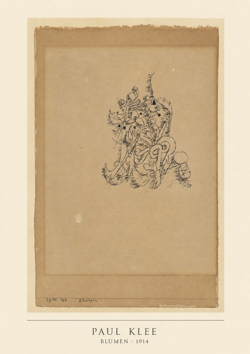 Paul Klee Blumen I No5 - Affiche