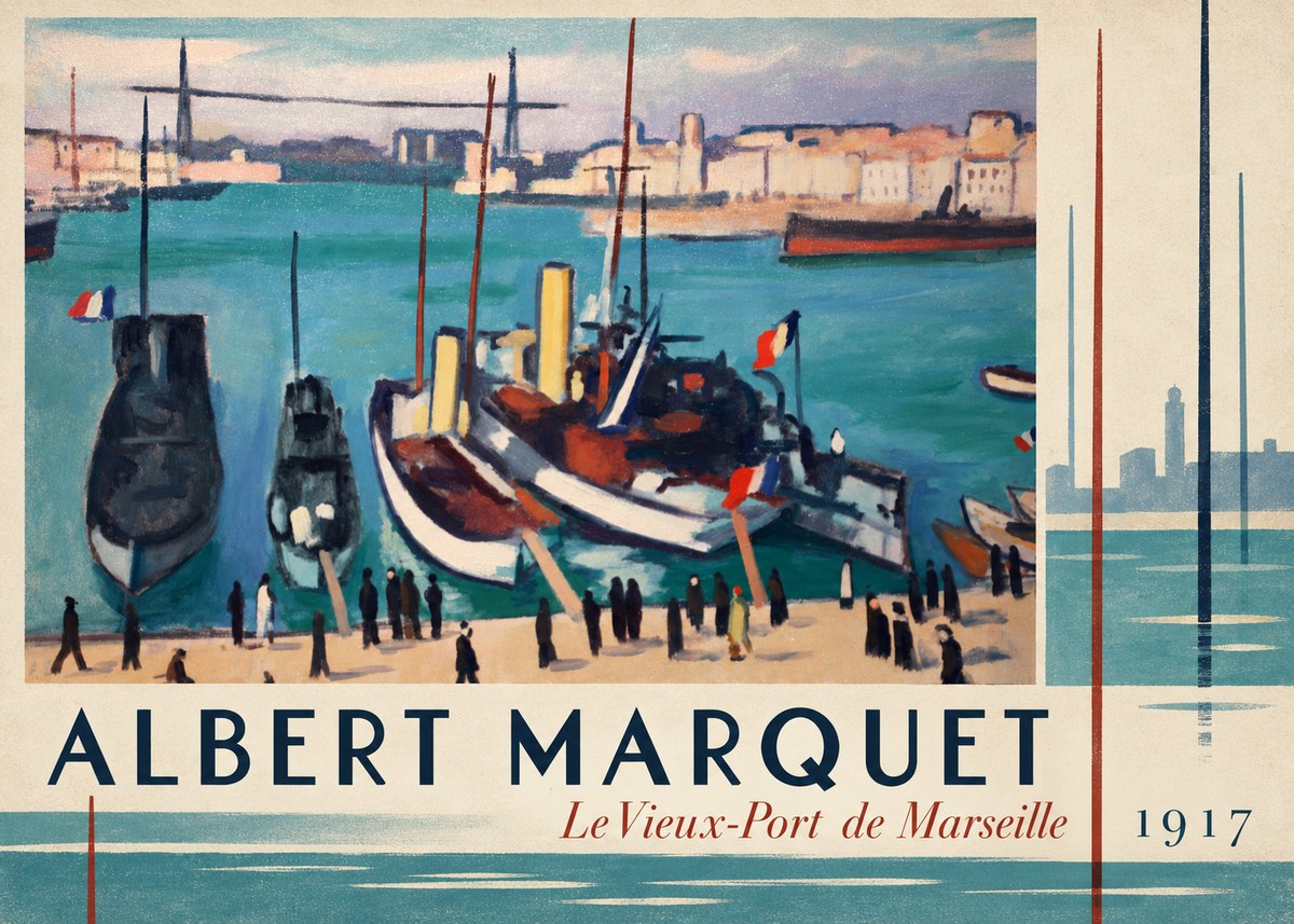 Albert Marquet Le Vieux-port De Marseille No3 - Affiche