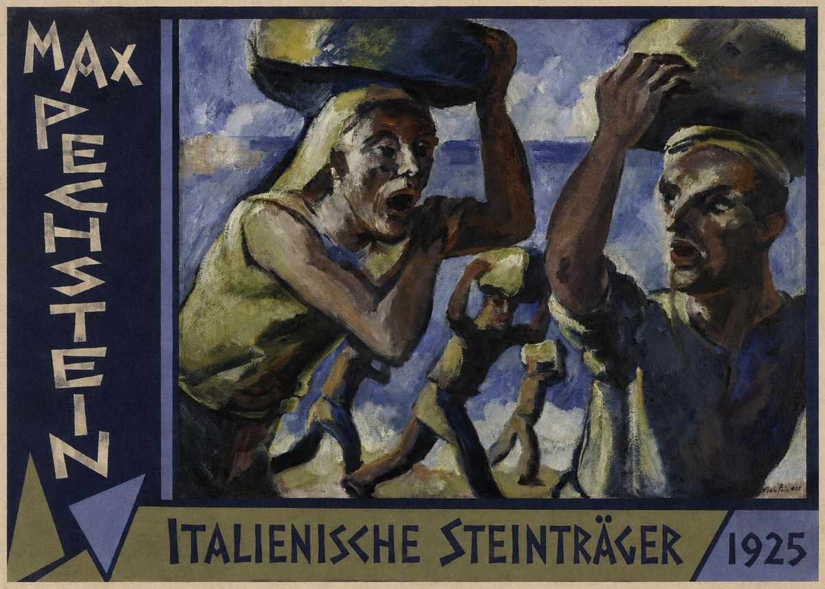 Max Pechstein Italienische Steinträger No2 - Affiche