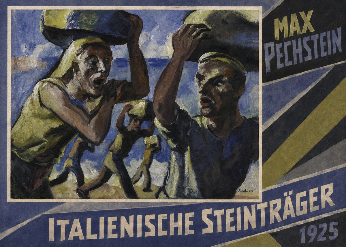 Max Pechstein Italienische Steinträger No6 - Affiche