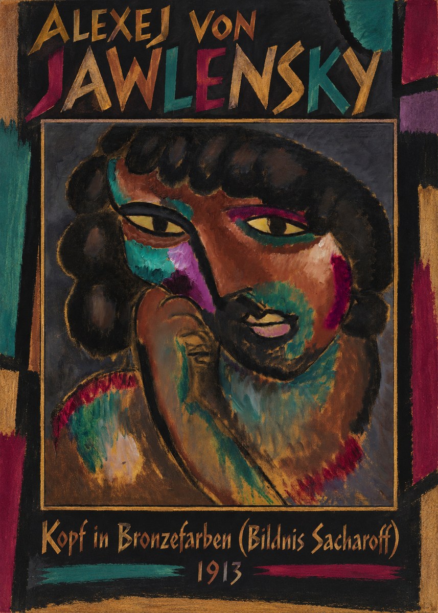 Alexej von Jawlensky Kopf in Bronzefarben (Bildnis Sacharoff) No1 - Affiche