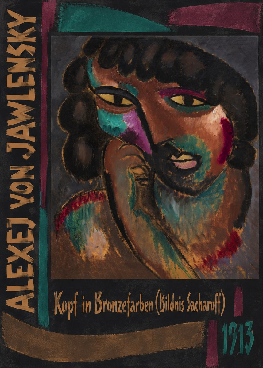 Alexej von Jawlensky Kopf in Bronzefarben (Bildnis Sacharoff) No2 - Affiche