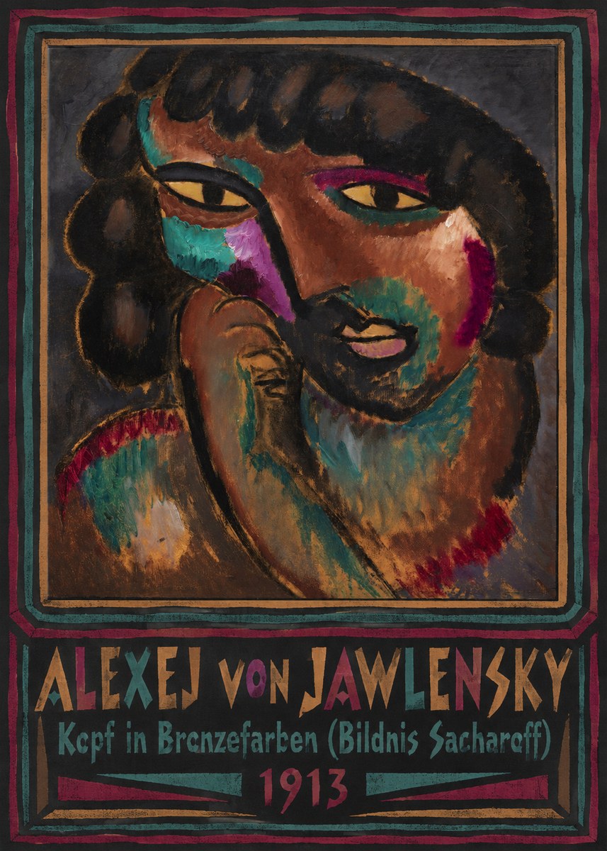 Alexej von Jawlensky Kopf in Bronzefarben (Bildnis Sacharoff) No3 - Affiche
