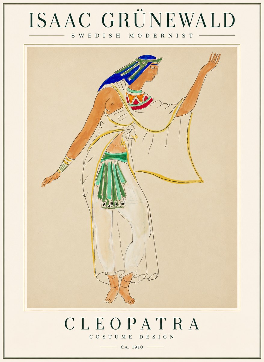 Isaac Grünewald Cleopatra - Costume Design No1 - Affiche