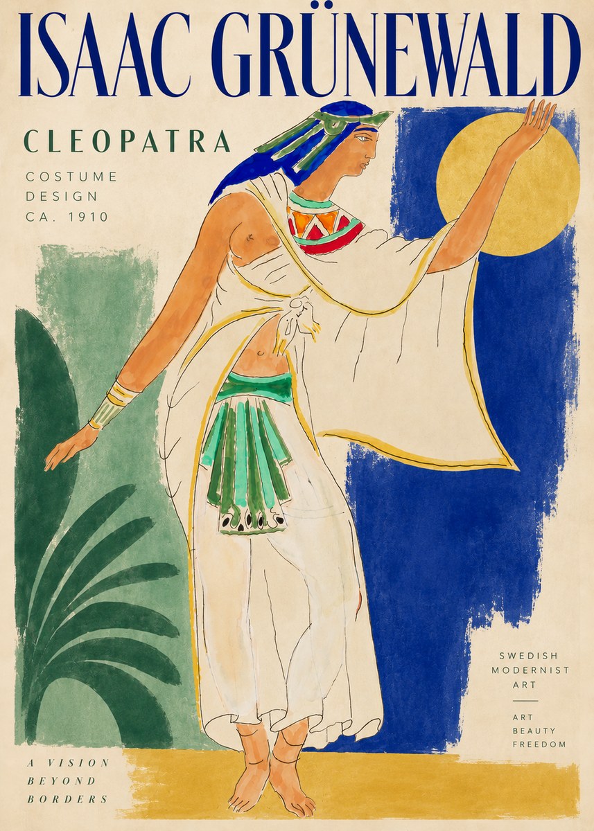 Isaac Grünewald Cleopatra - Costume Design No3 - Affiche