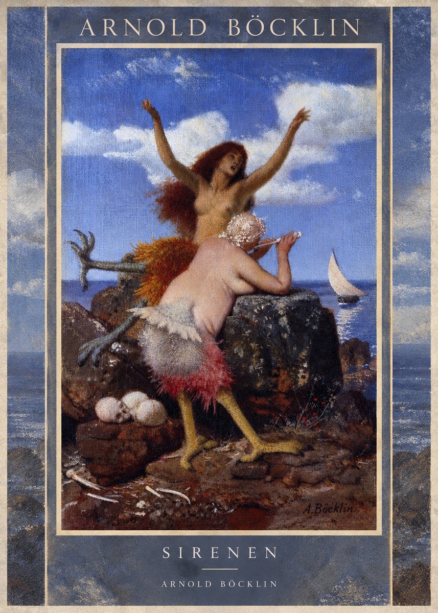 Arnold Böcklin Sirenen No5 - Affiche
