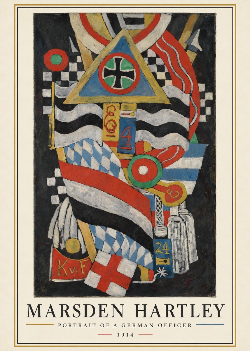Marsden Hartley Portrait of a German Officer I No3 - Affiche