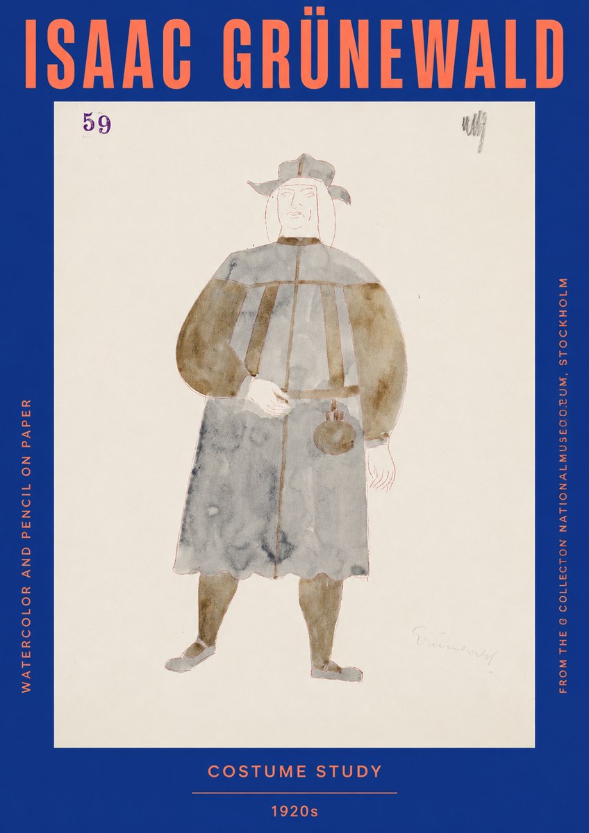 Isaac Grünewald Costume Study I No2 - Affiche