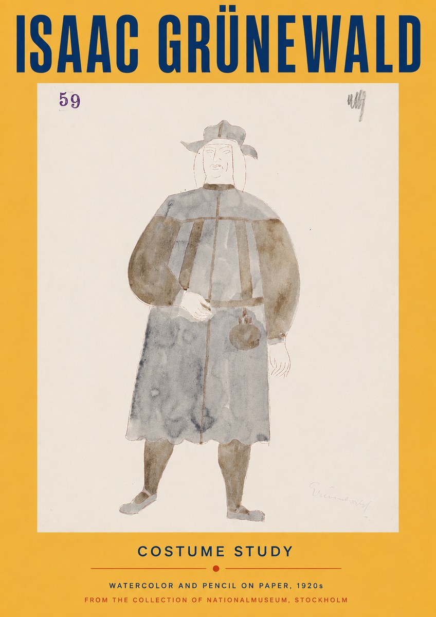 Isaac Grünewald Costume Study I No4 - Affiche