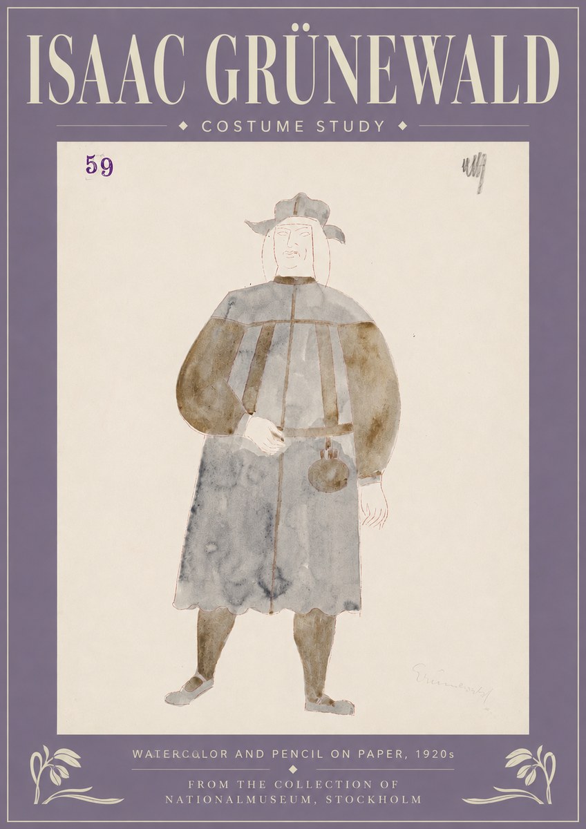 Isaac Grünewald Costume Study I No5 - Affiche
