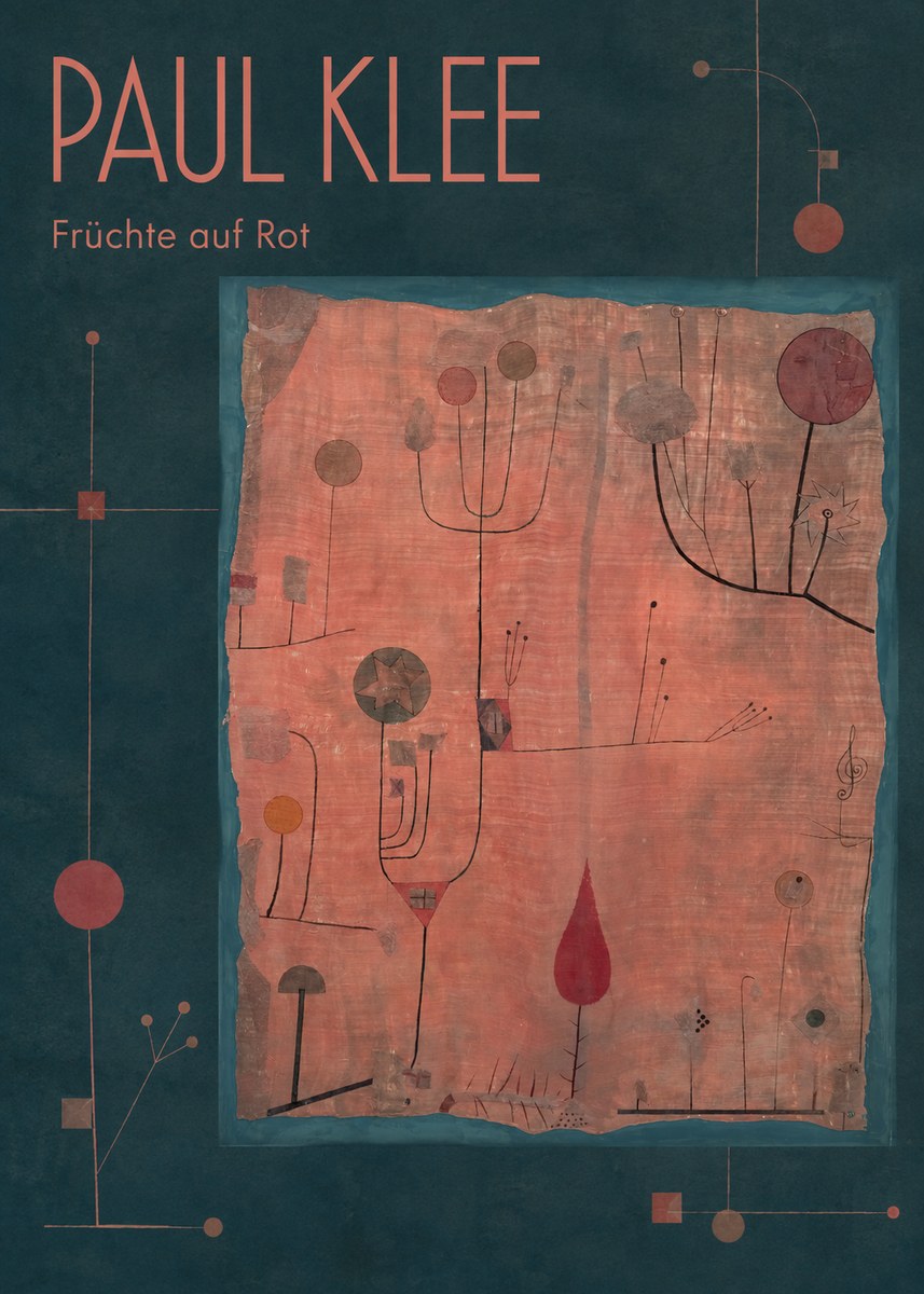 Paul Klee Früchte Auf Rot No2 - Affiche