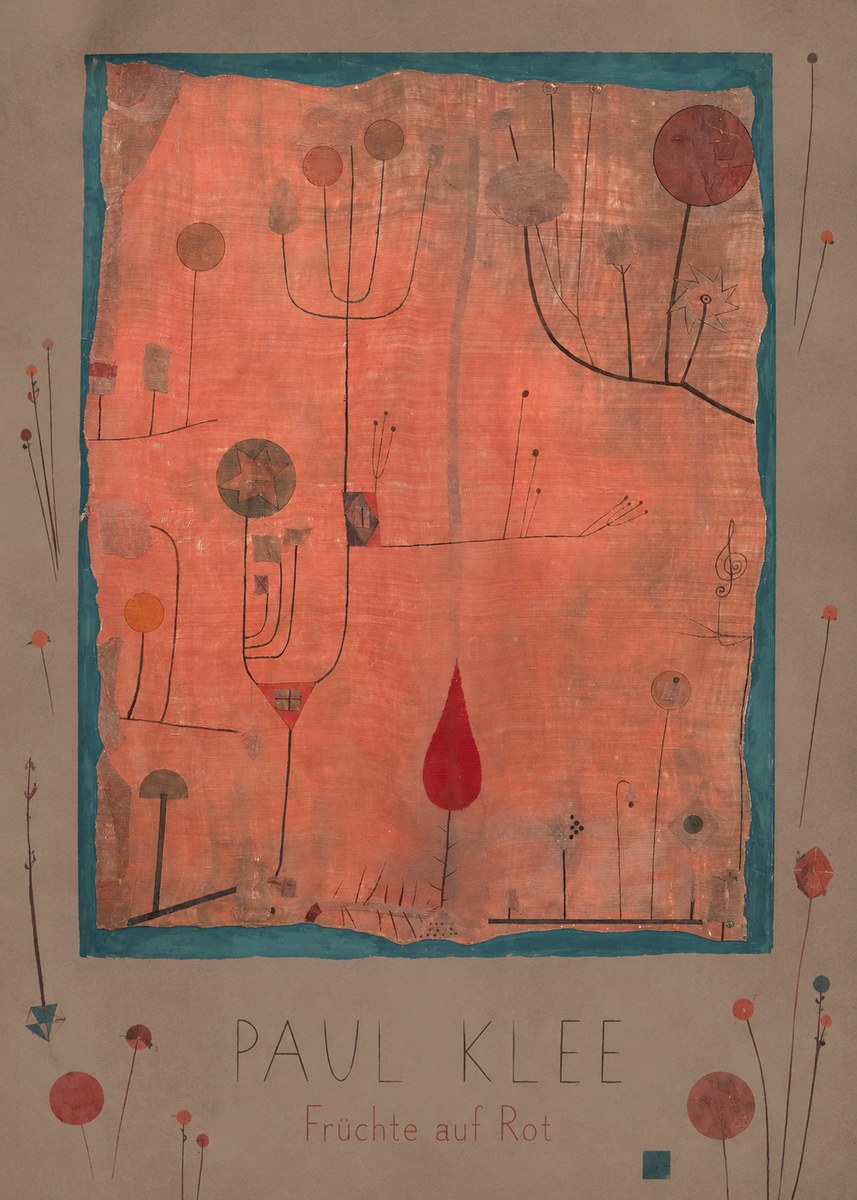 Paul Klee Früchte Auf Rot No3 - Affiche