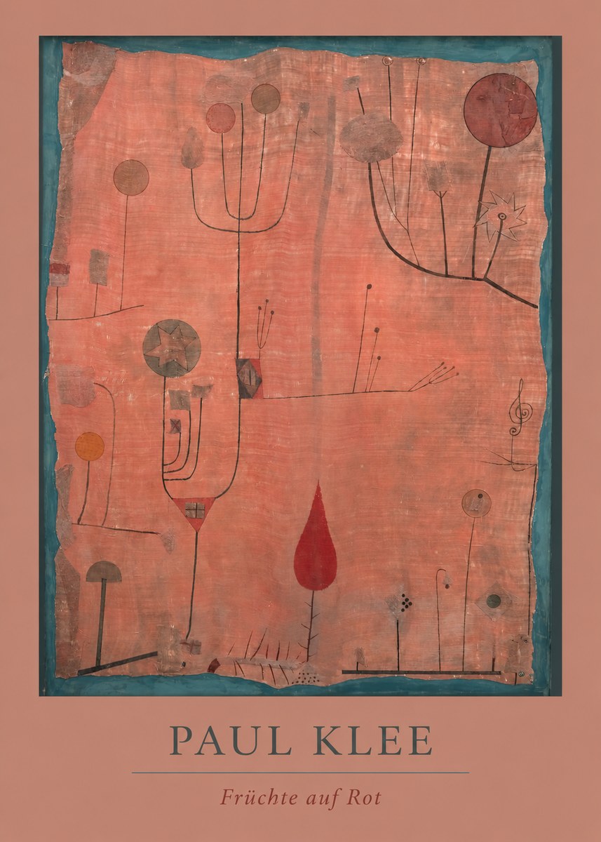 Paul Klee Früchte Auf Rot No4 - Affiche