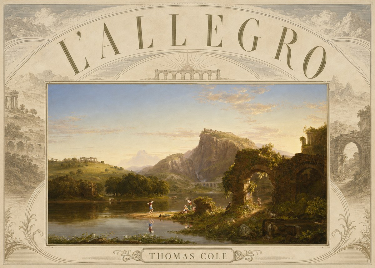 Thomas Cole L'allegro No6 - Affiche