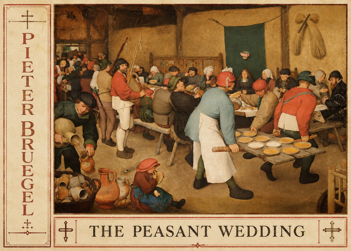 Pieter Bruegel The Peasant Wedding I No3 - Affiche