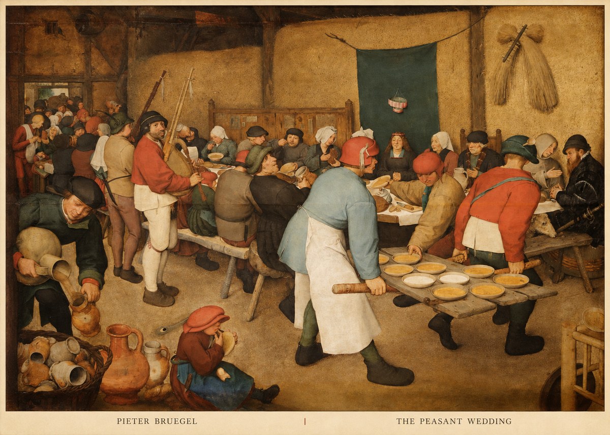 Pieter Bruegel The Peasant Wedding I No4 - Affiche