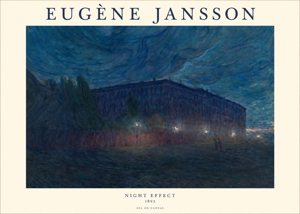 Eugène Jansson Night Effect No1 - Affiche