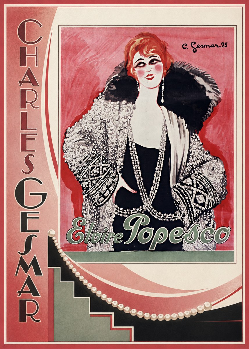 Charles Gesmar Elvire Popesco I No2 - Affiche