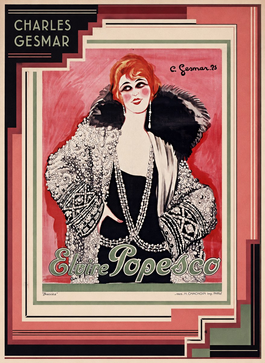 Charles Gesmar Elvire Popesco I No3 - Affiche