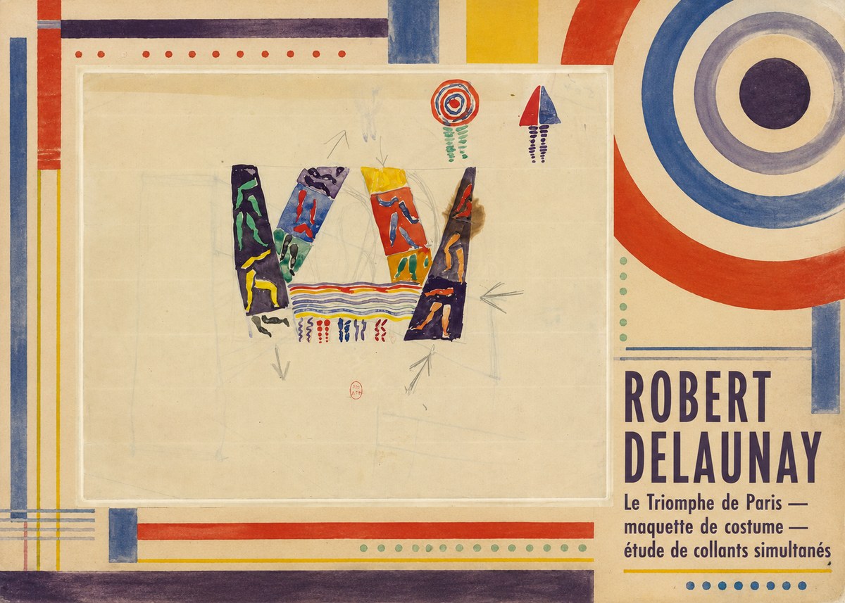 Robert Delaunay Le Triomphe De Paris — Maquette De Costume — Étude De Collants Simultanés No2 - Affiche