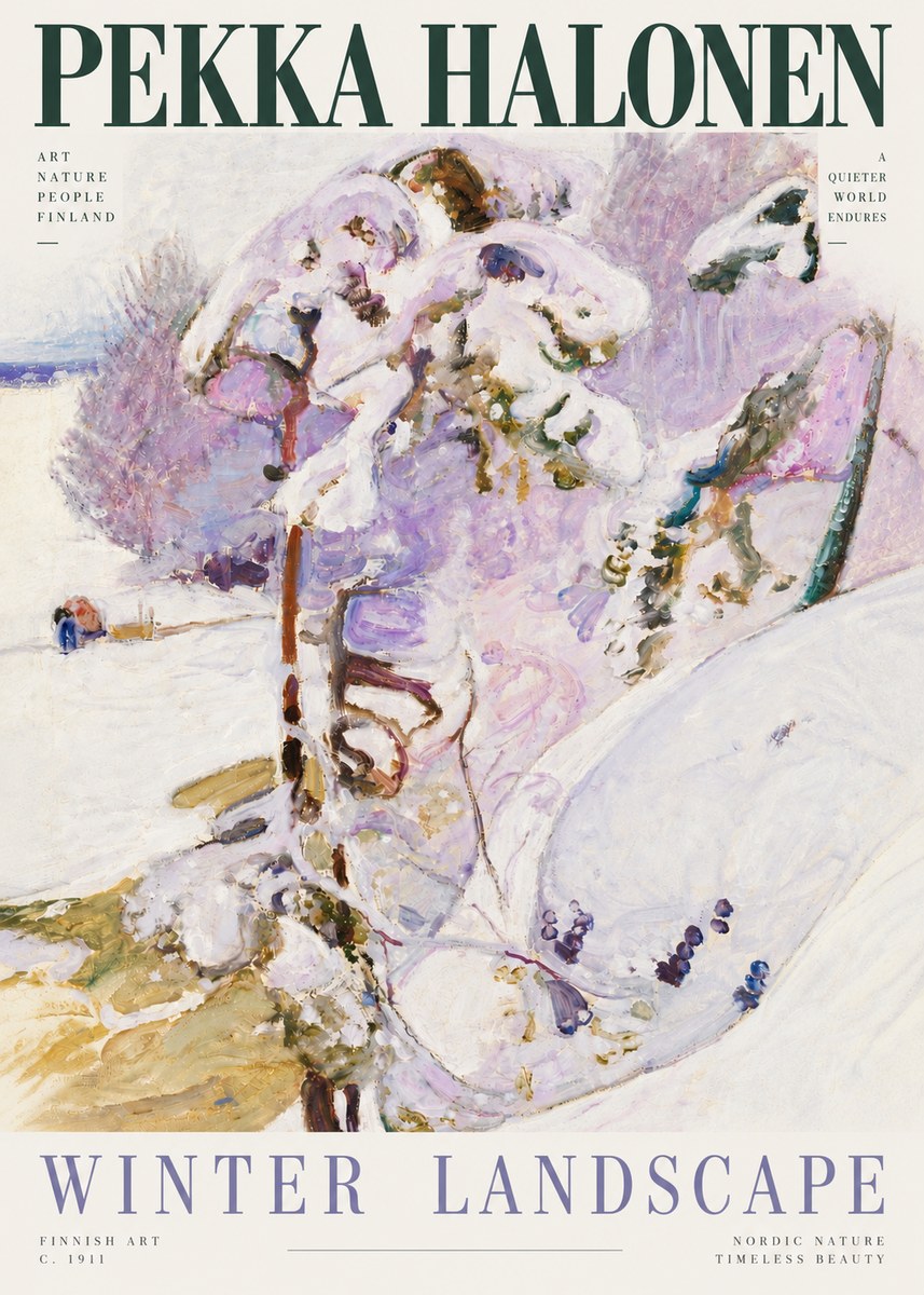 Pekka Halonen Winter Landscape No4 - Affiche