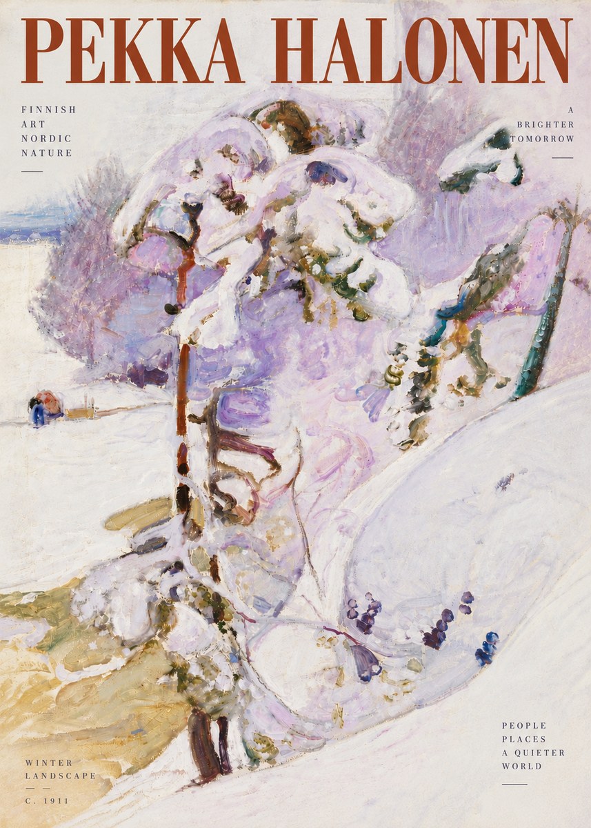 Pekka Halonen Winter Landscape No5 - Affiche