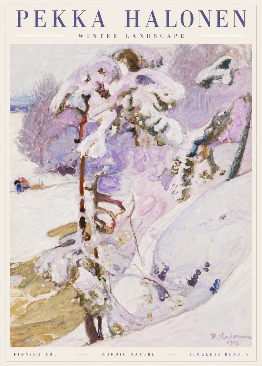 Pekka Halonen Winter Landscape No6 - Affiche