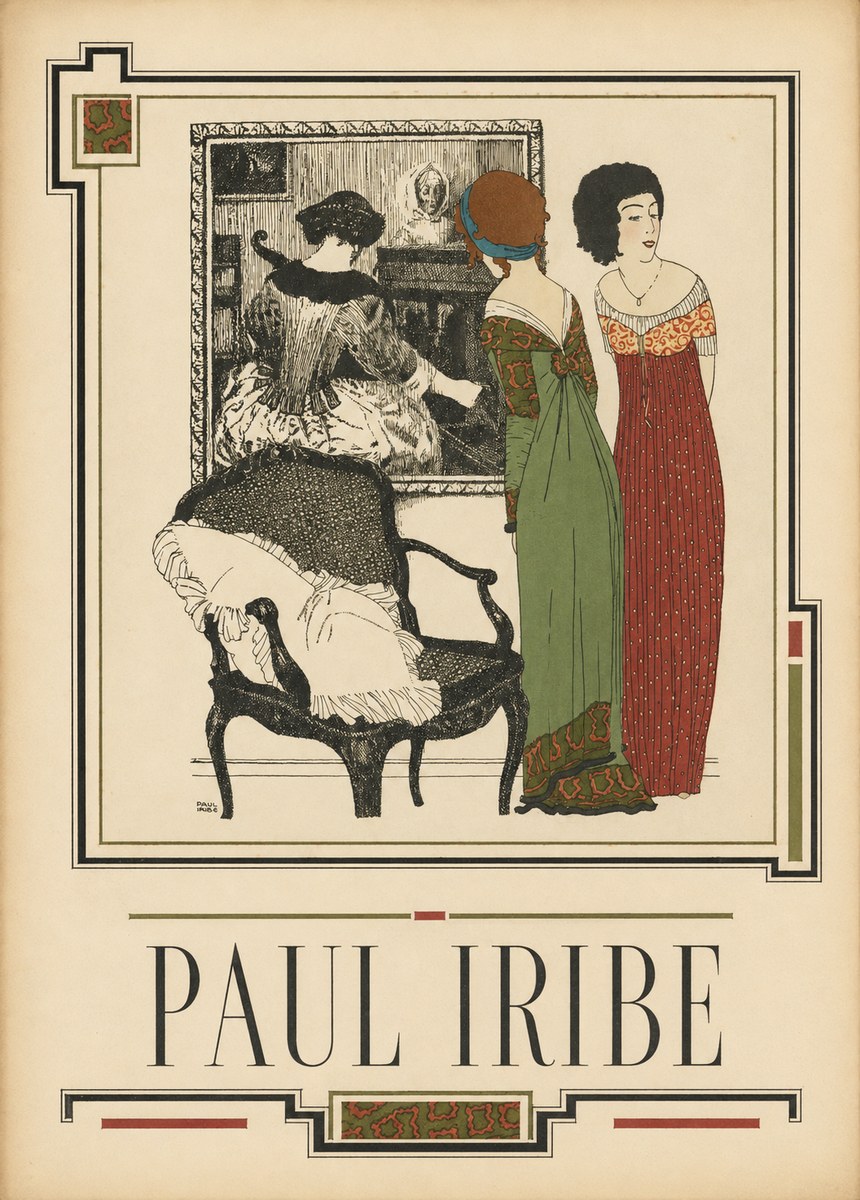 Paul Iribe Elegant Interior Scene No2 - Affiche