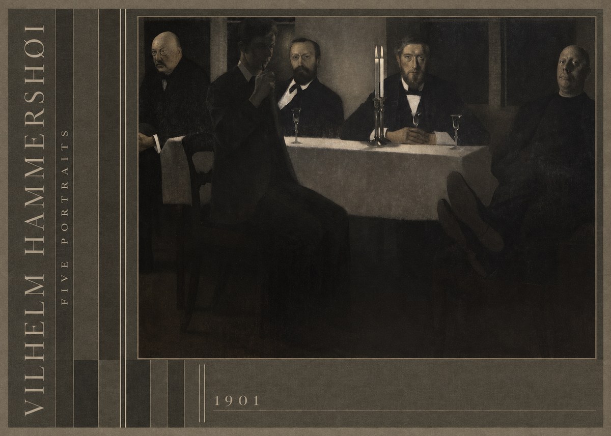 Vilhelm Hammershøi Five Portraits I No3 - Affiche