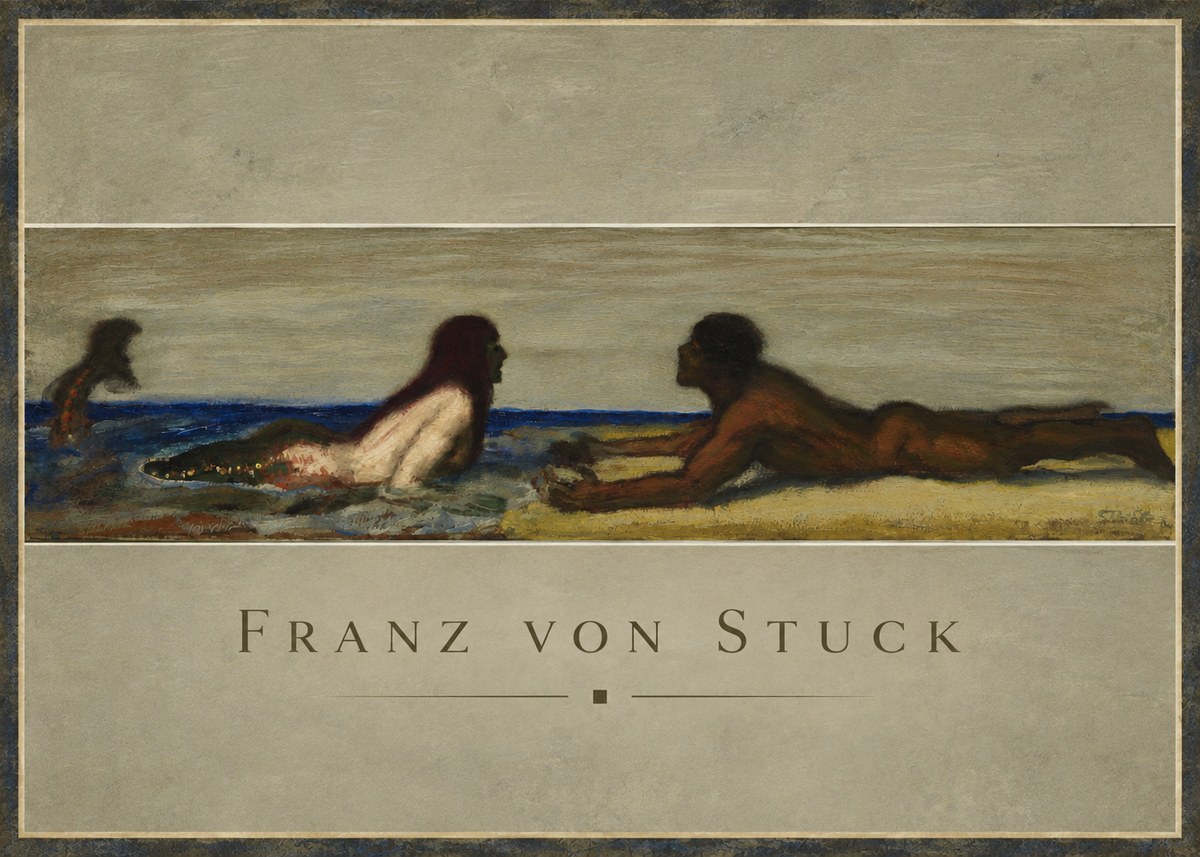 Franz von Stuck Mermaids No2 - Affiche
