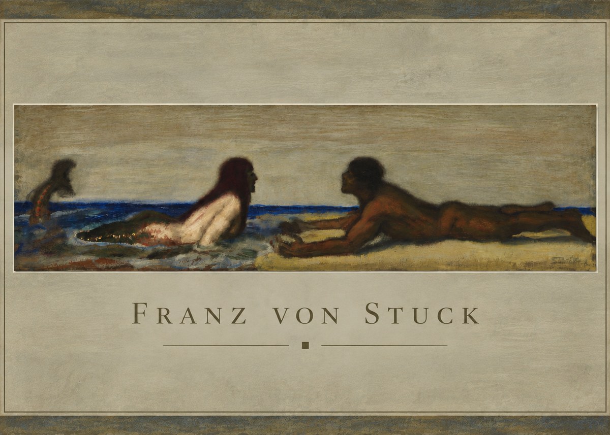 Franz von Stuck Mermaids No4 - Affiche