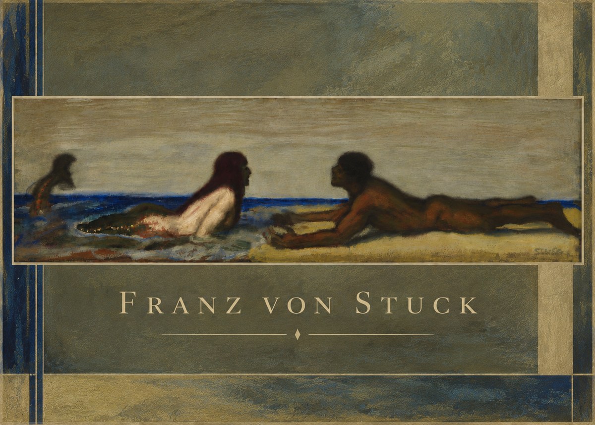 Franz von Stuck Mermaids No6 - Affiche