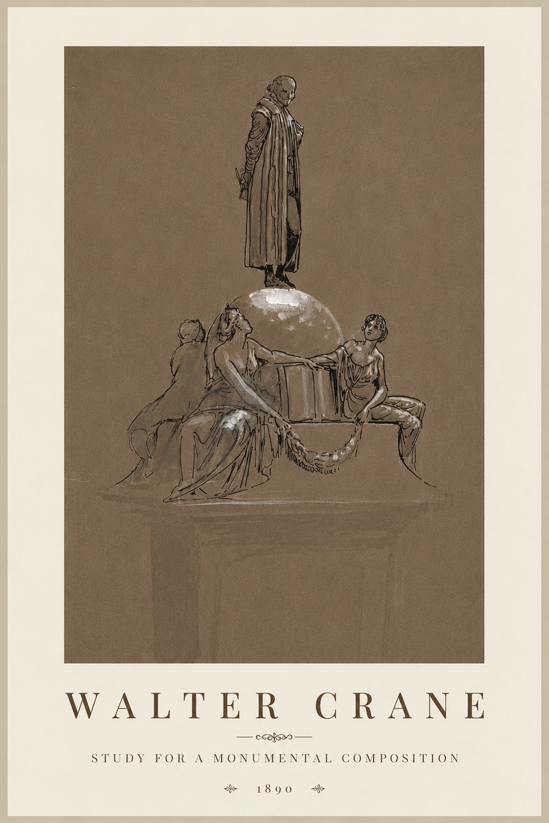 Walter Crane Study for a Monumental Composition No3 - Affiche