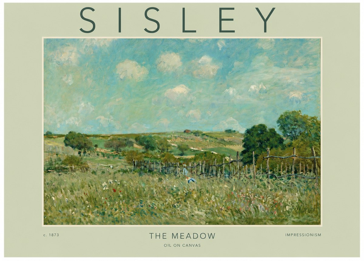 Sisley The Meadow No2 - Affiche