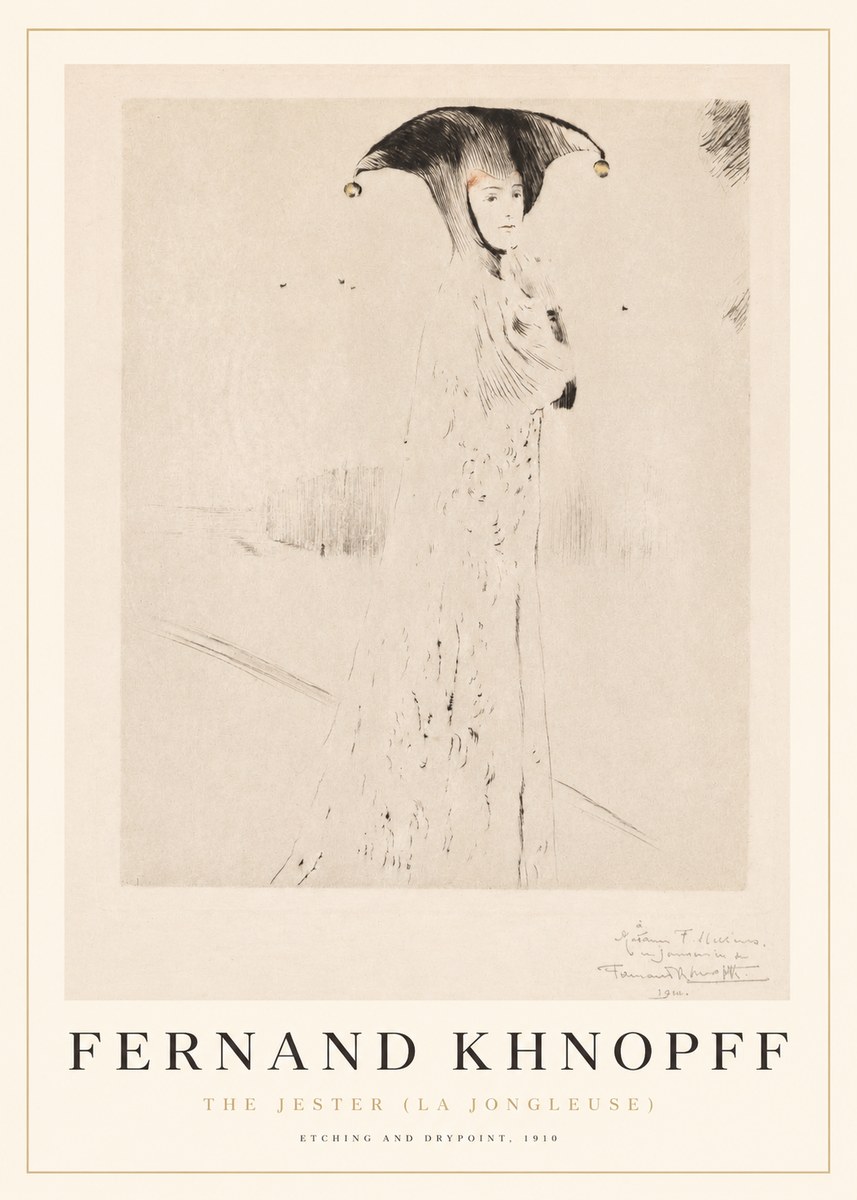 Fernand Khnopff The Jester (La Jongleuse) No1 - Affiche