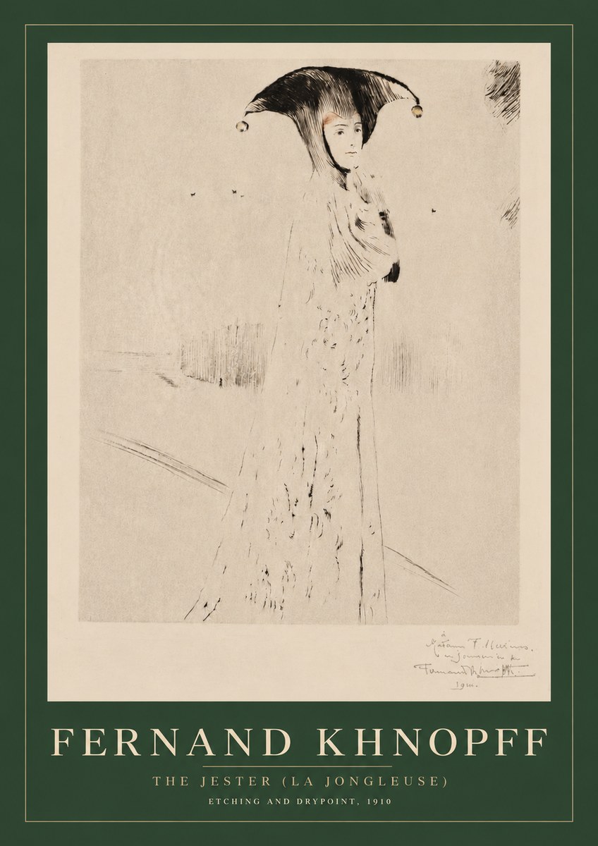 Fernand Khnopff The Jester (La Jongleuse) No3 - Affiche