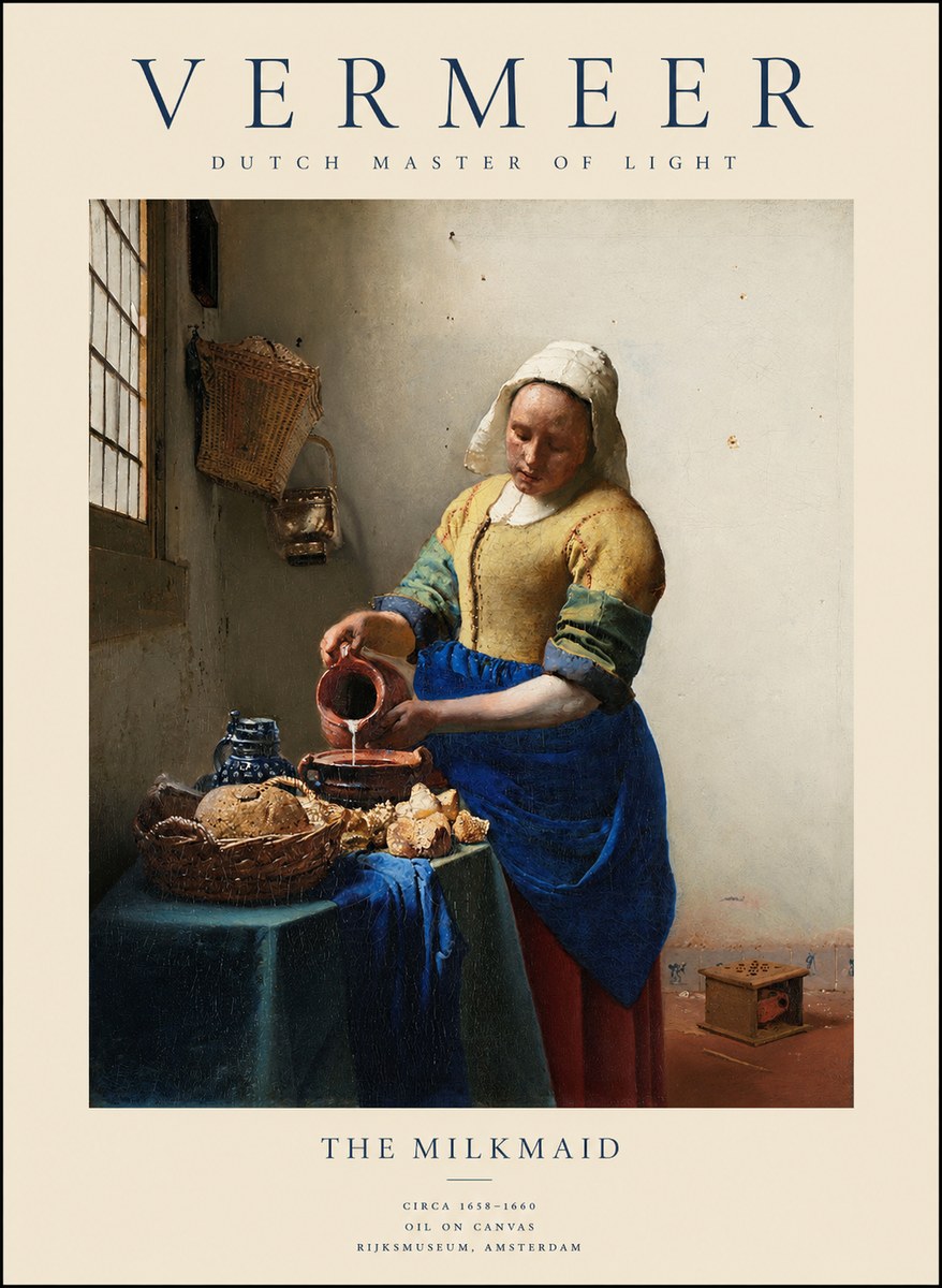 Vermeer The Milkmaid No1 - Affiche