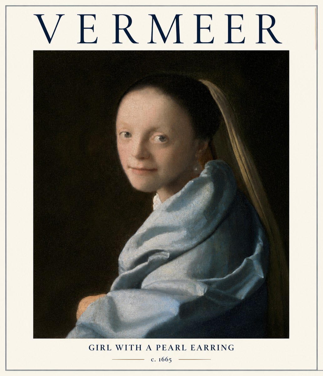 Vermeer Girl with a Pearl Earring I No1 - Affiche
