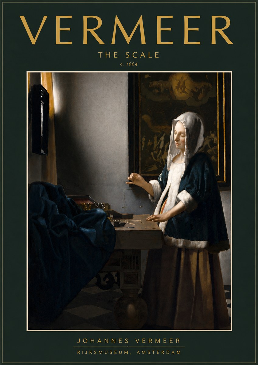 Vermeer The Scale No6 - Affiche