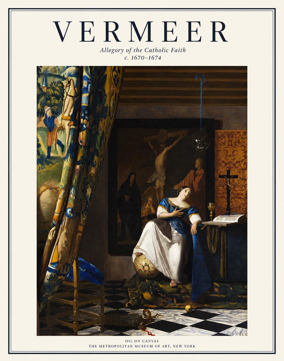 Vermeer Allegory of the Catholic Faith No1 - Affiche