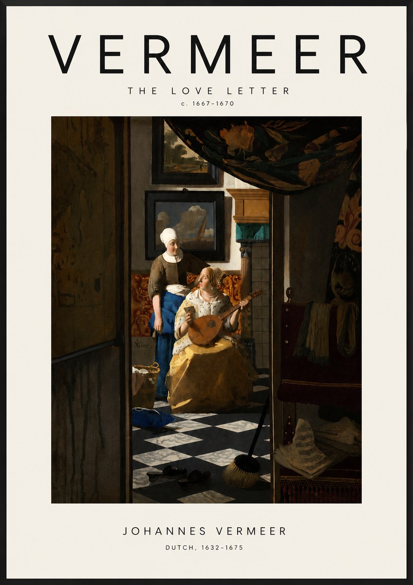 Vermeer The Love Letter No3 - Affiche