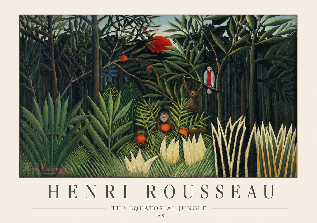 Rousseau The Equatorial Jungle I No1 - Affiche