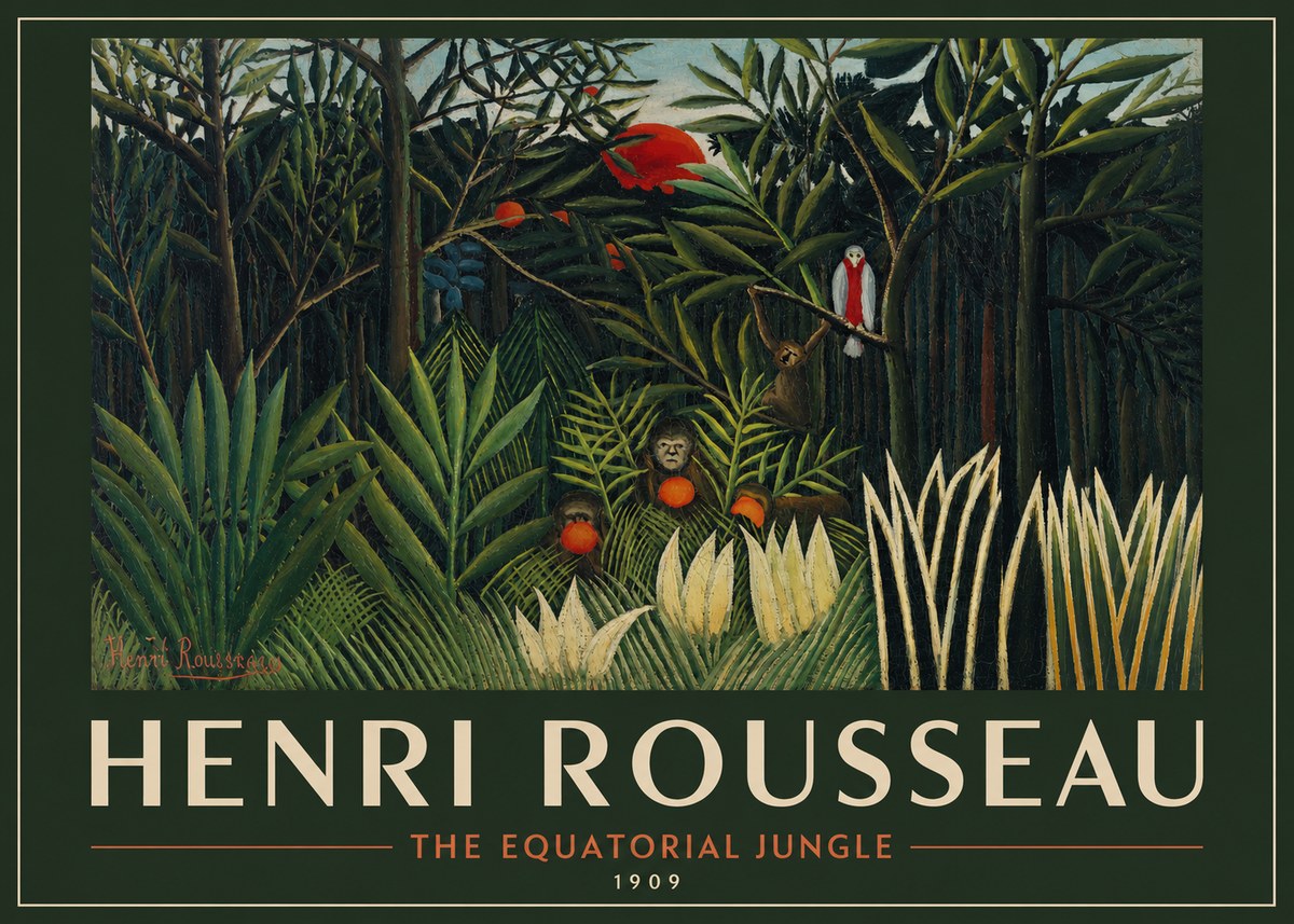 Rousseau The Equatorial Jungle I No2 - Affiche