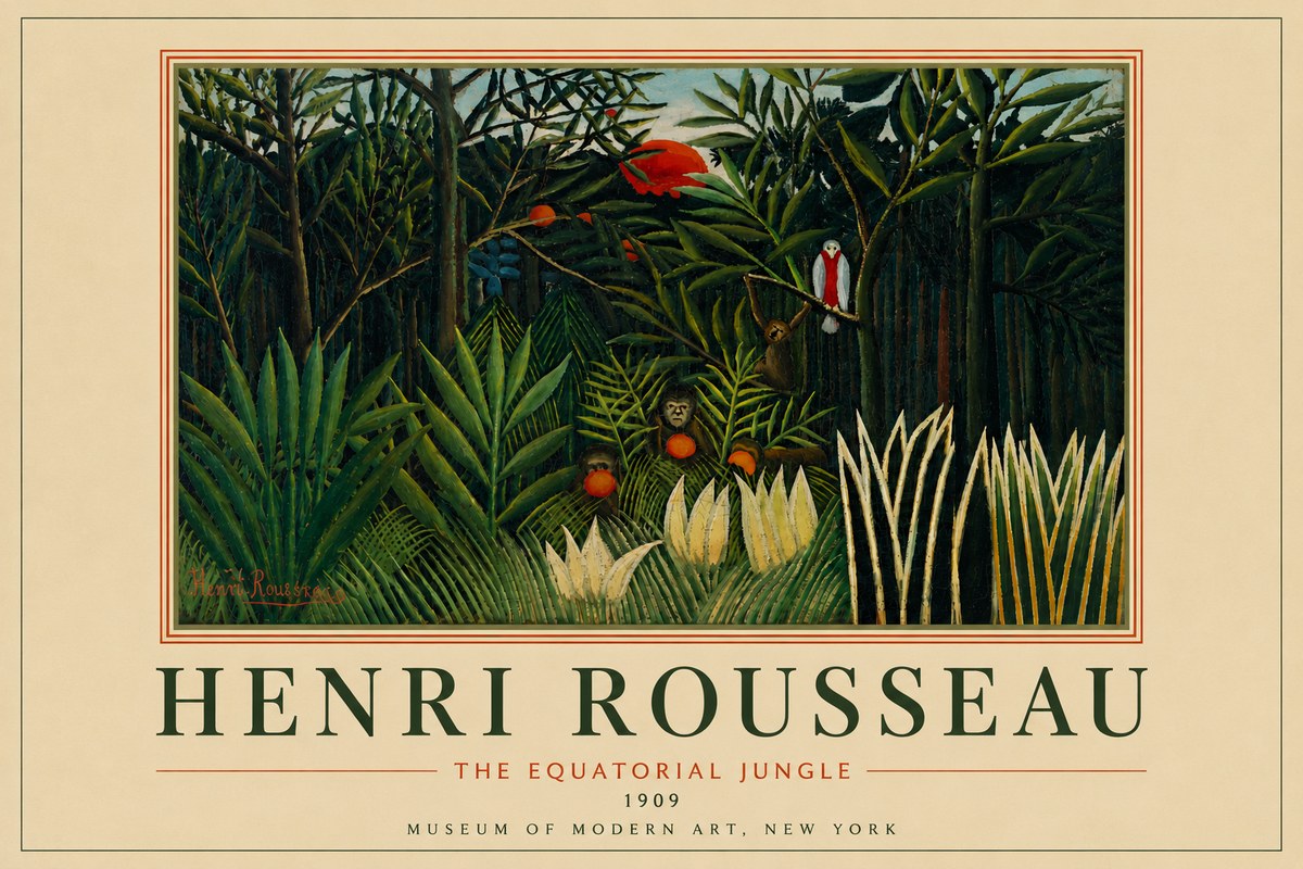 Rousseau The Equatorial Jungle I No6 - Affiche