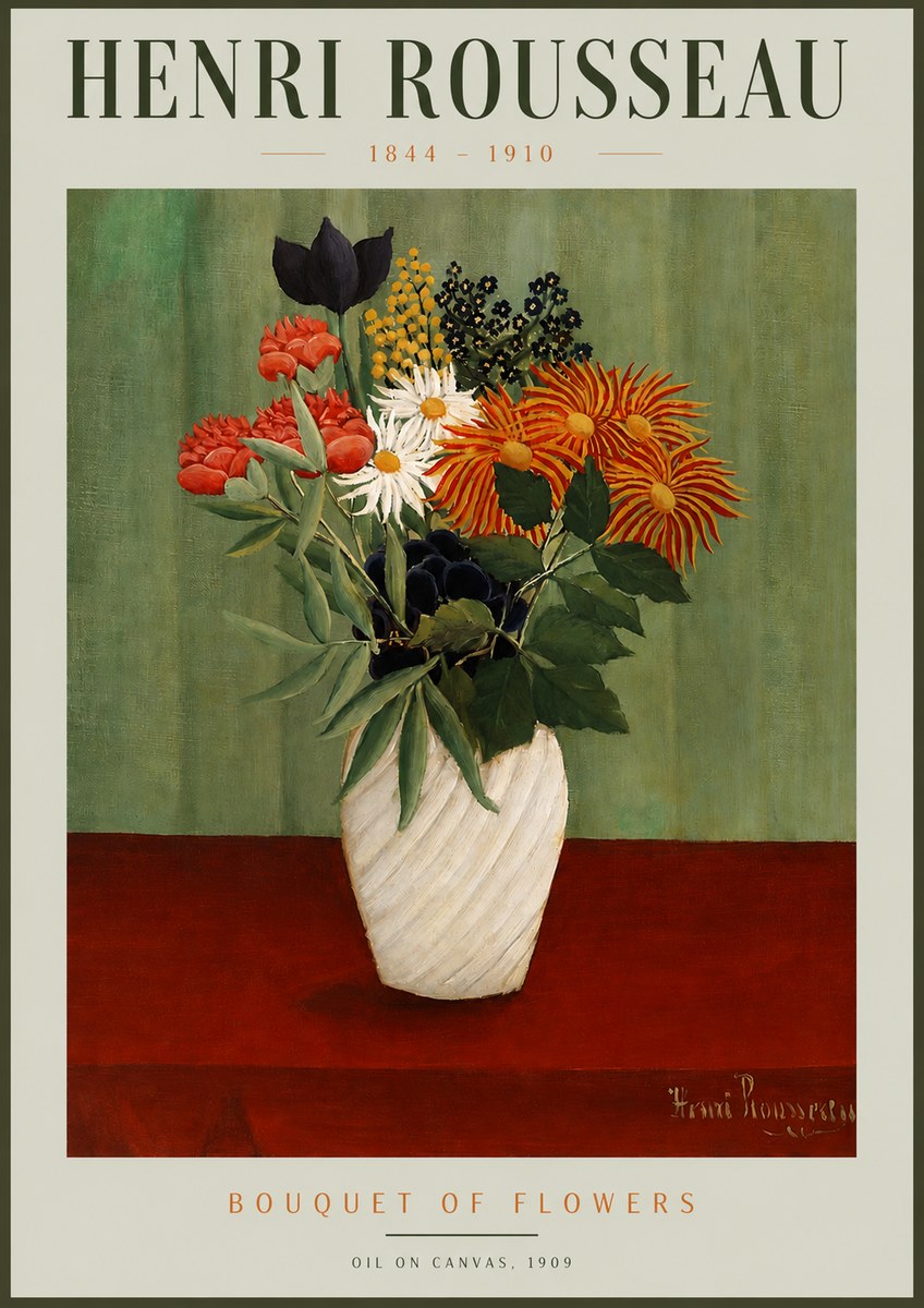 Rousseau Bouquet of Flowers No2 - Affiche