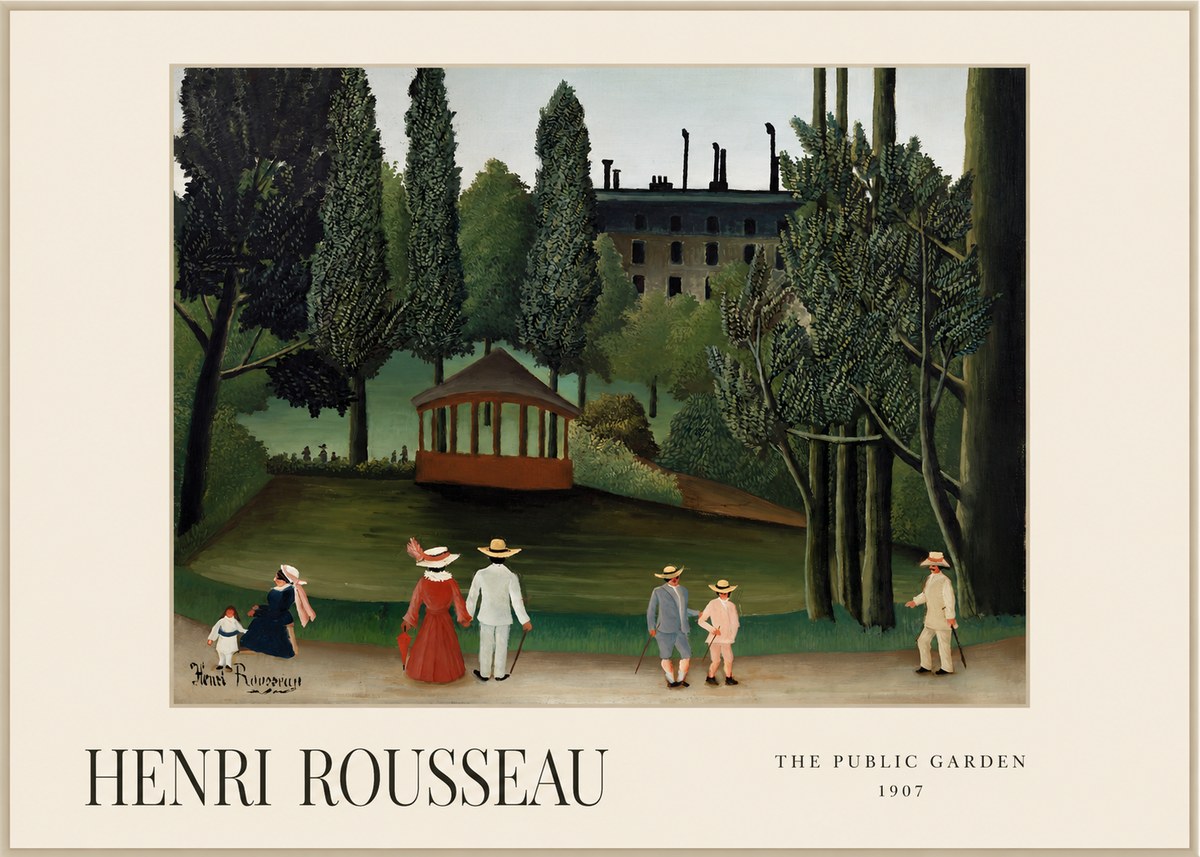 Rousseau The Public Garden No1 - Affiche